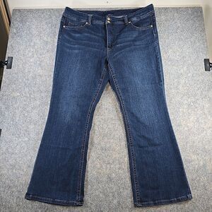 Melissa McCarthy Seven7 Women's Size 22 Dark Wash Blue Boot Cut Jeans Slimming